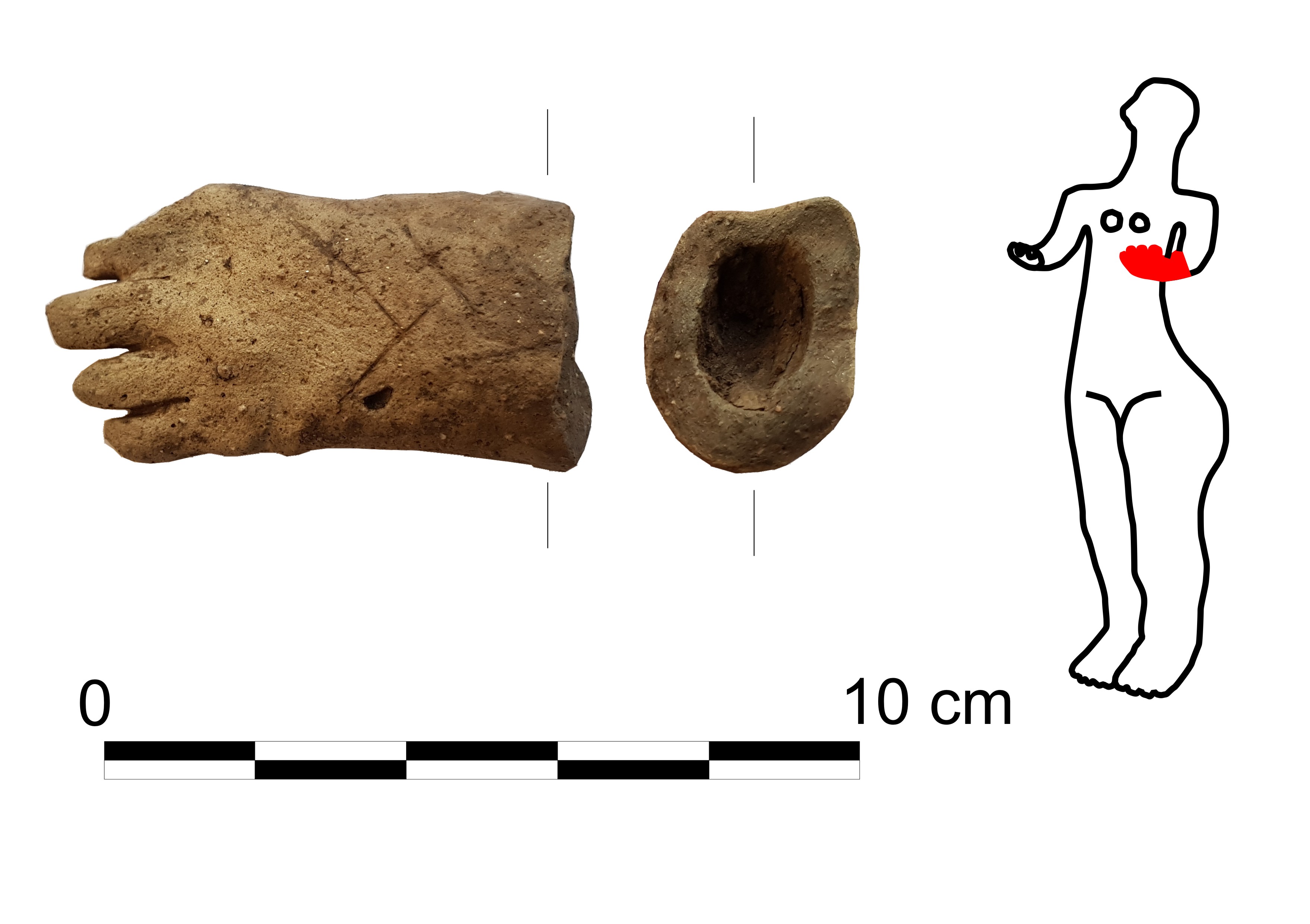 Archeologové pod budoucím pavilonem jičínské nemocnice našli vzácný kus sošky z doby kamenné 