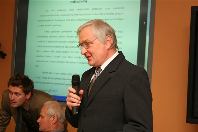Mgr. Jan Šimáček, koordinátor "Projektu EtV"