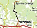 Silnice z Vrchlabí do Špindlerova Mlýna