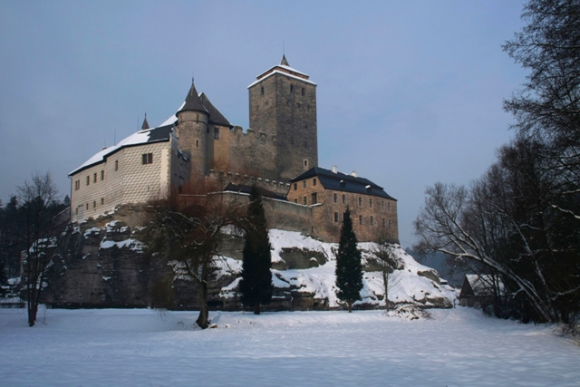 hrad Kost v zimě